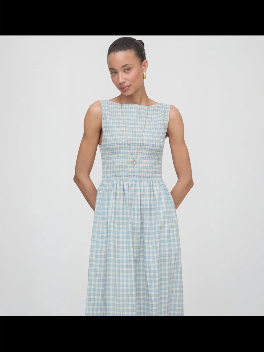 Hill House Blue/Red Gingham Cosima Nap Dress NWT sz S